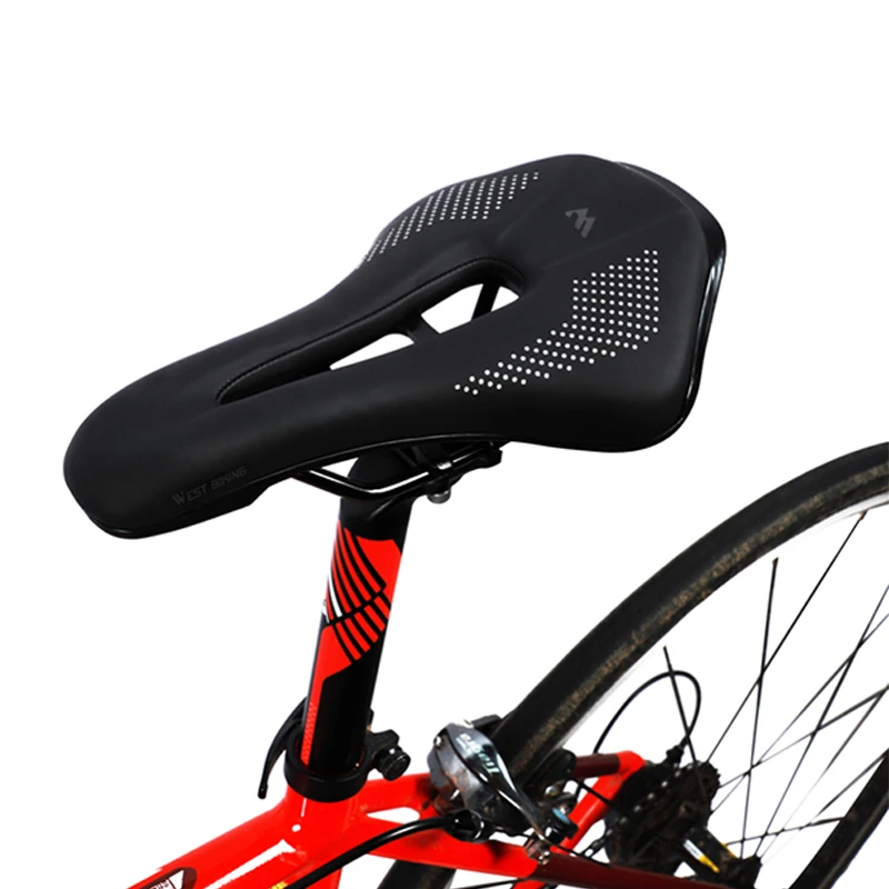 1~6PCS MTB Biciclete Rutier Șei PU Ultralight Respirabil Confortabil Pernei Scaunului de Curse de Biciclete Șa Părți Componente . ' - ' . 2