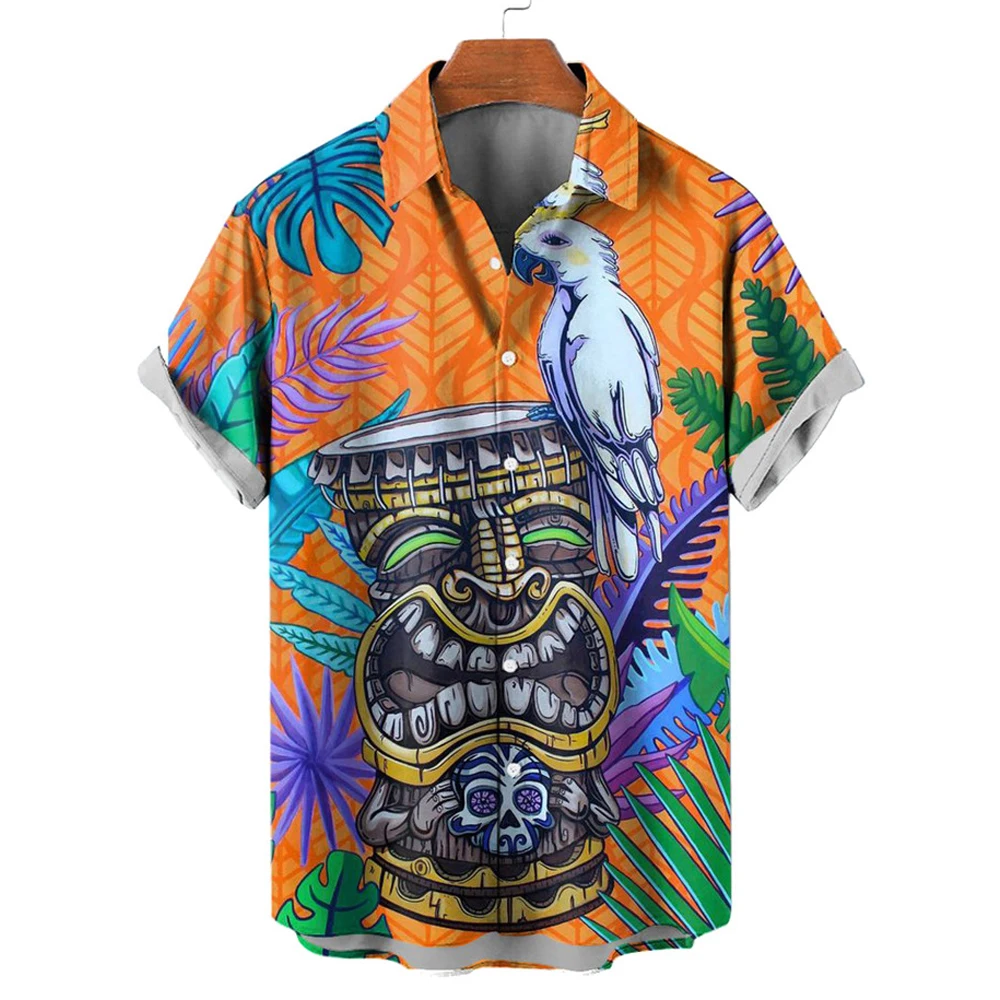 2023 Vara Print supradimensionat elegant, Cămașă Hawaiană pentru Oameni Maya Tricou Bărbați ' s Beach maneca Scurta tricou Respirabil de sus . ' - ' . 2