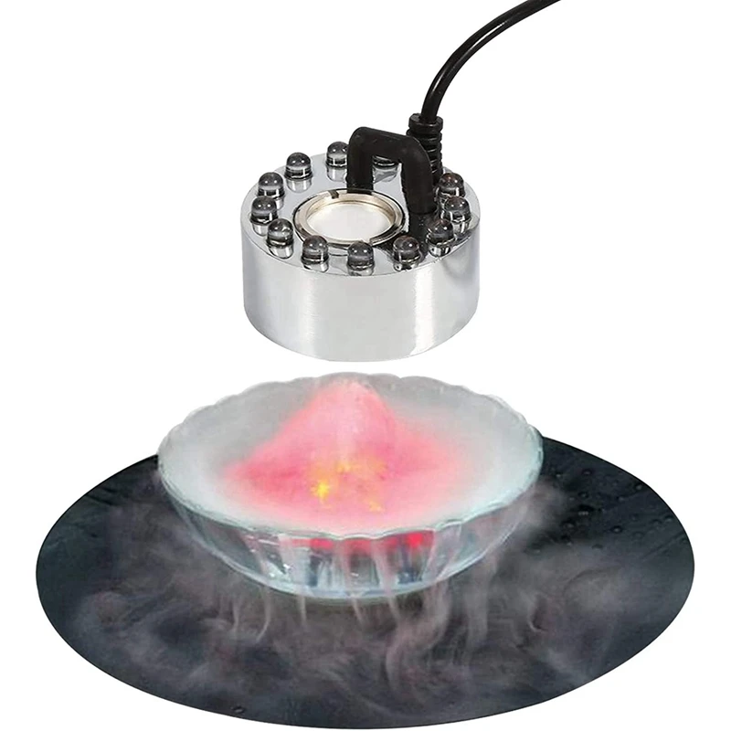 2X Mini Filtru de Ceață, 12 LED Domnule Fogger Fântână de Apă Iaz Mașină de Ceață Atomizor Umidificator de Aer Pentru Halloween,de Crăciun . ' - ' . 2