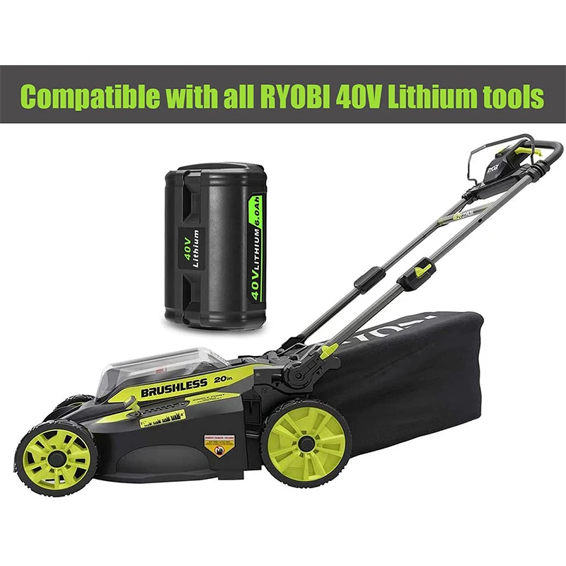 40V 6.0 Ah baterie Reîncărcabilă Litiu-Ion Baterie Pack,pentru Ryobi 40 De Volți de Tuns iarba de Colectare Uneltele electrice fără Fir OP4040 OP4050A Baterie . ' - ' . 2