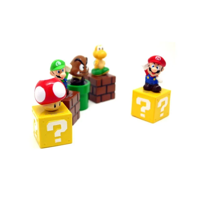 5PCS Super Mario Bros figurina Luigi, Yoshi Model de Papusa Decorare Tort Anime Periferice Copii Favoruri Jucarii si Cadouri . ' - ' . 2