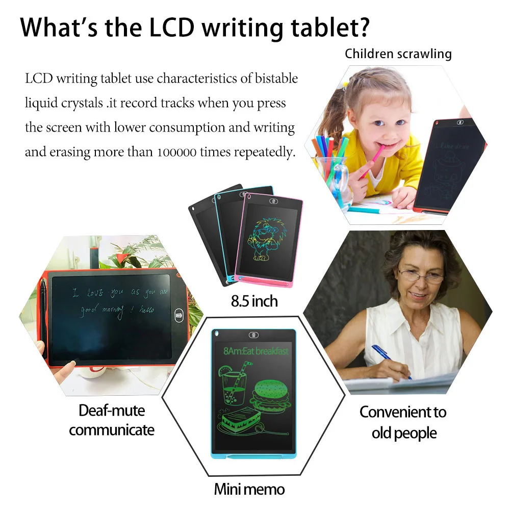 8.5/12 țoli Copii Electronice Desen de Bord Ecran Lcd Grafic Desen Tableta pentru Copii Jucarii pentru Educație scris de mână Pad Pictura . ' - ' . 2