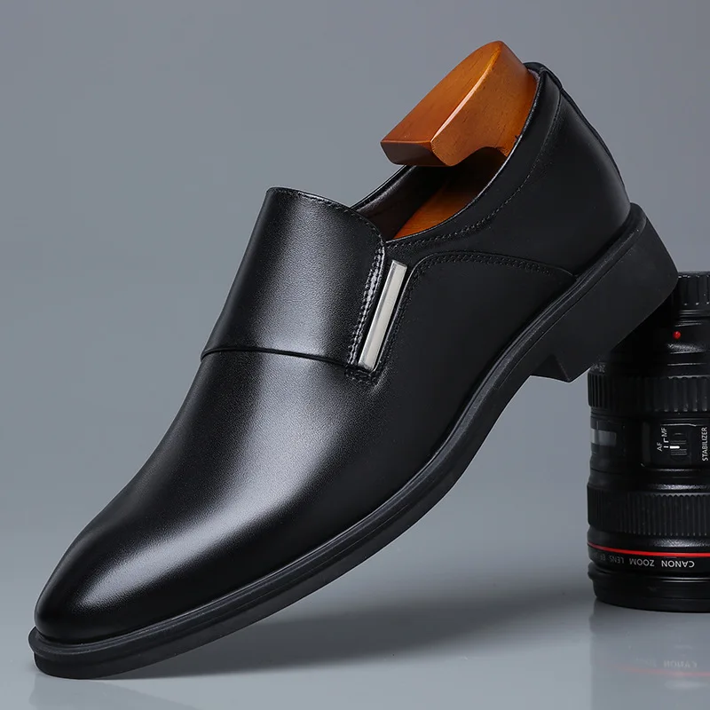 A subliniat Toe Split din Piele Barbati Casual Formale Mocasini de Afaceri de Nunta pantofi Oxfords zapatillas de hombre de Moda Rochie de Pantofi . ' - ' . 2