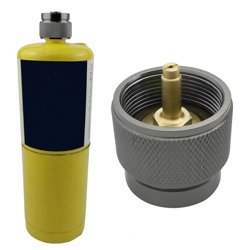 Accesoriu Portabil Formă Cilindrică din Aliaj de Aluminiu pentru Gaz Propan Pot Supapa Arzător pentru Gaz Propan Poate . ' - ' . 2
