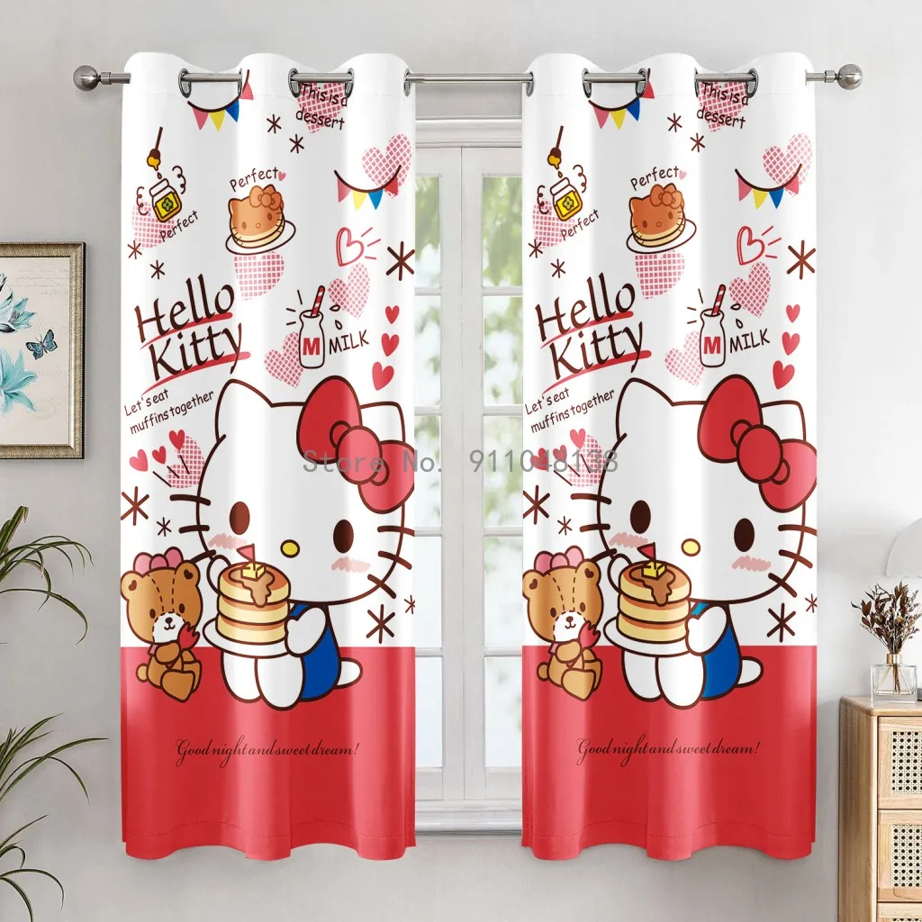 Anime Drăguț Hello Kitty Tipărite Opace Perdea Dormitor Camera De Zi De Decorare Pentru Copii Fete Copii Adulți Cadouri De Craciun . ' - ' . 2