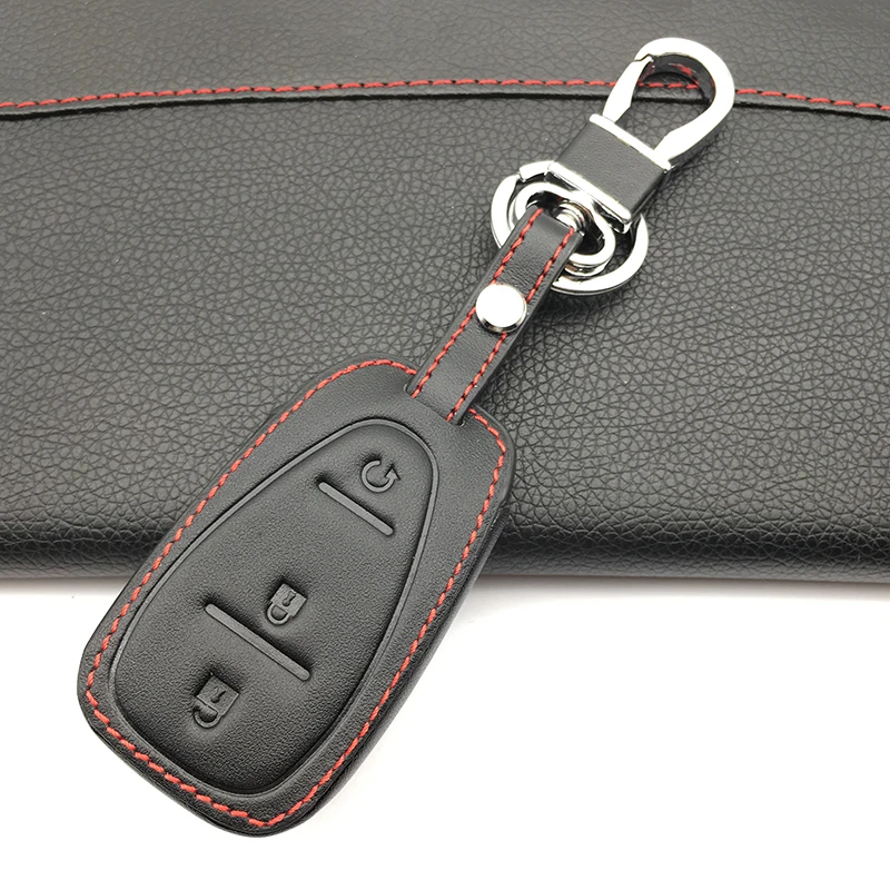 Autentice din piele de cheie de masina acoperi caz, stabilite pentru Chevrolet Laudă moda barbati 3 buton de telecomanda breloc Cheie de Protecție acoperă . ' - ' . 2