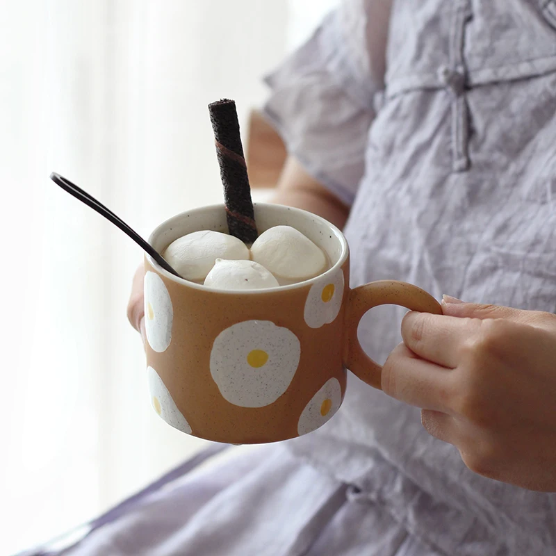 Creativ De Pictat Ouă Fierte Cana Ceramica Mic Dejun Cafea Cu Lapte Cesti De Ceai Bucătărie Drinkware Cuptor Cu Microunde Masina De Spalat Vase În Condiții De Siguranță . ' - ' . 2