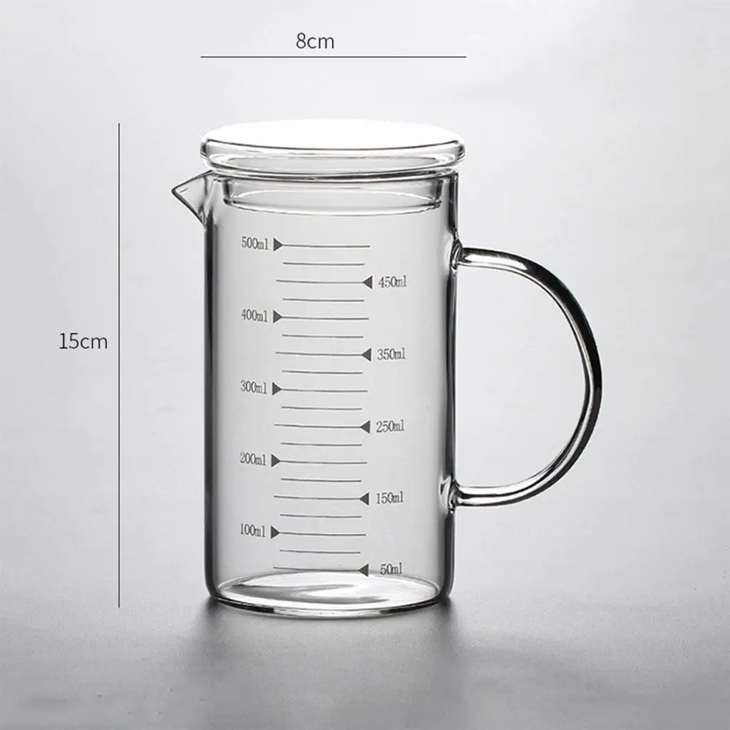 De sticlă, Ceașcă de Măsurare, V-în Formă de Cioc, Multi-Funcție de Ușor de Citit, cu Capac, Alimentare . ' - ' . 2