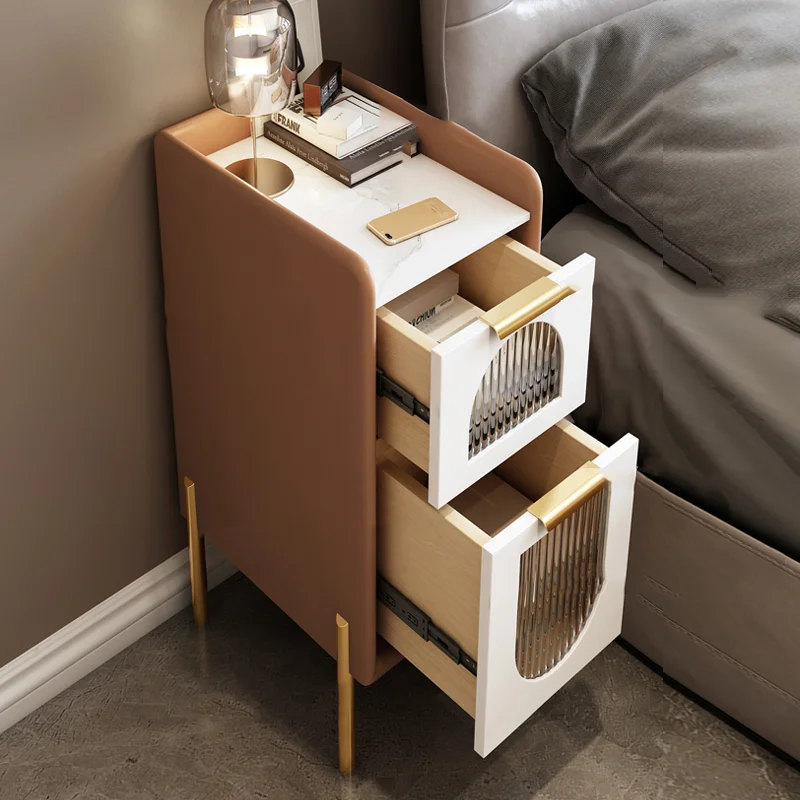 Dormitor, Bucatarie Ultra-Îngust Noptieră Mini Cabinet de Stocare de Lux Dulap Noptiere Mesa De Noche Paturi Mobilier AA55 . ' - ' . 2