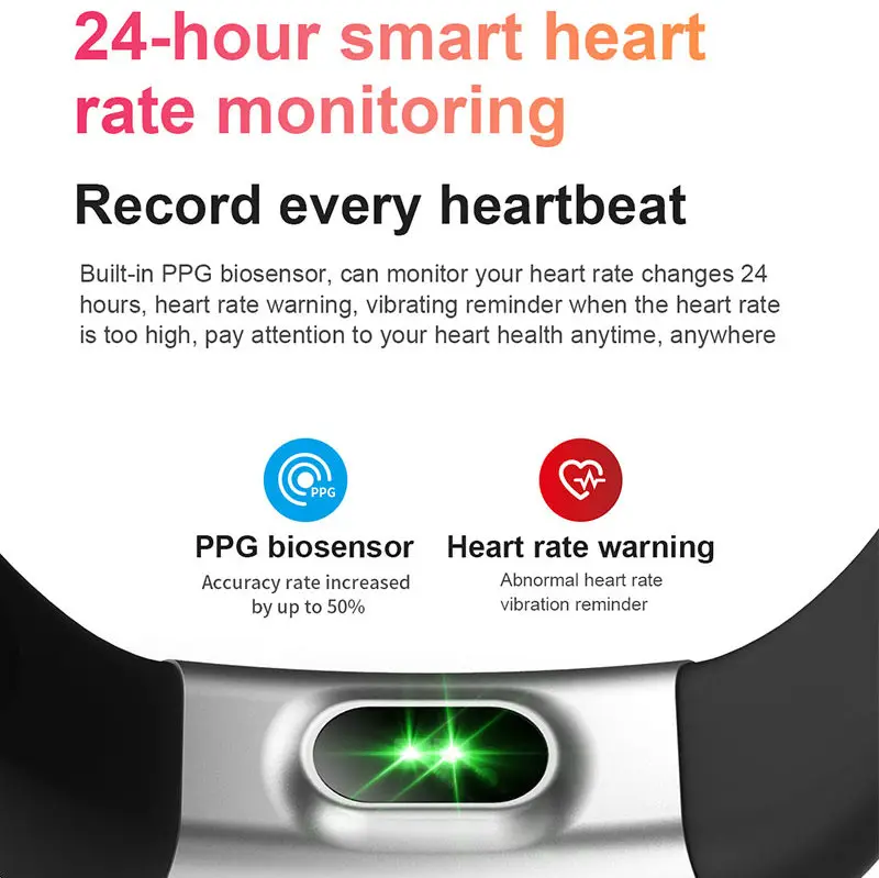EFFEOKKI Smartwatch Band Bluetooth rezistent la apa Heart Rate Monitor Sleep Tracker de Fitness Sport Brățară Inteligent Womem Xiomi Ceas . ' - ' . 2