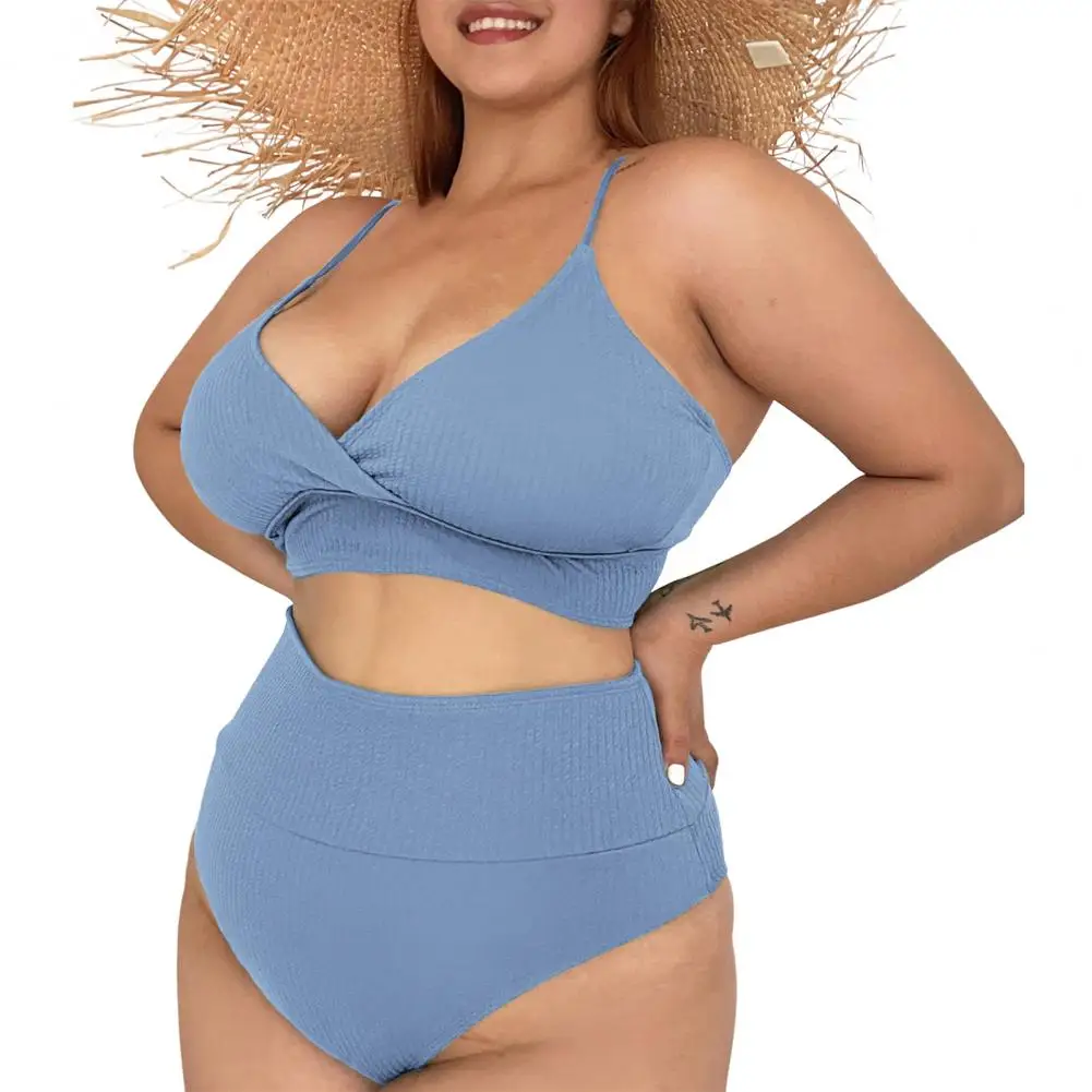 Femei Bikini Talie Mare Respirabil Sexy Spate Curea Femei Costume de baie pentru Plaja . ' - ' . 2
