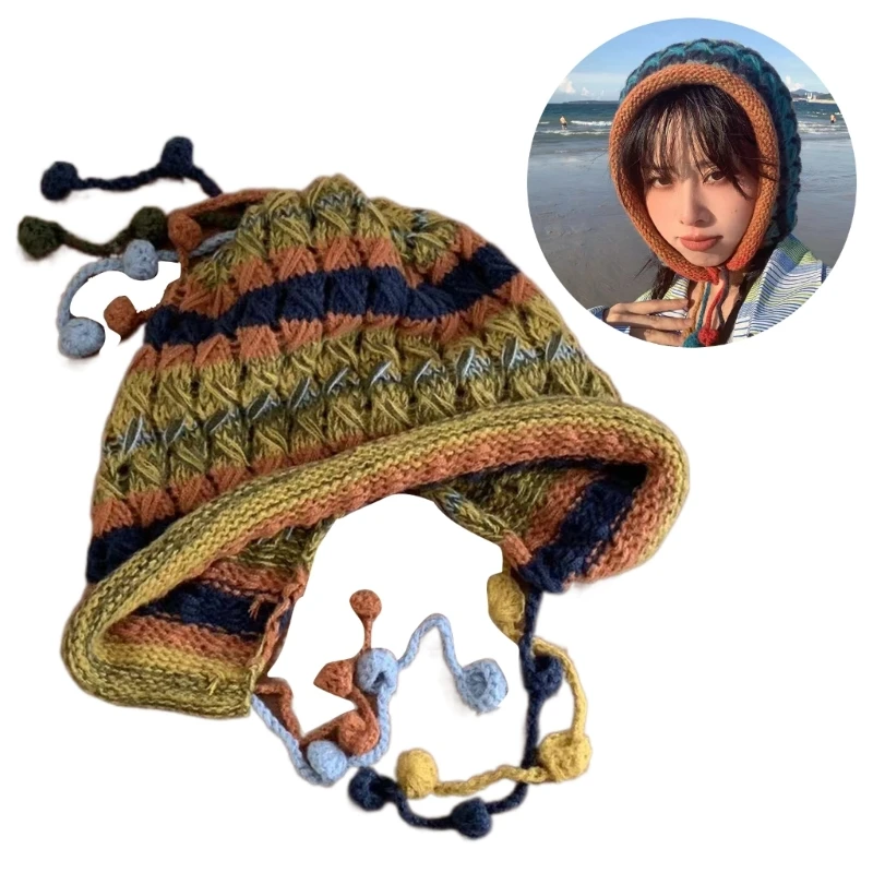 Iarna Peruvian Acoperi Urechile Beanie Hat Lambouri Ureche de Schi de Zăpadă Pălării Tricot Pom Pom Cap de Craniu Beanie pentru Femei Fete Cadouri . ' - ' . 2