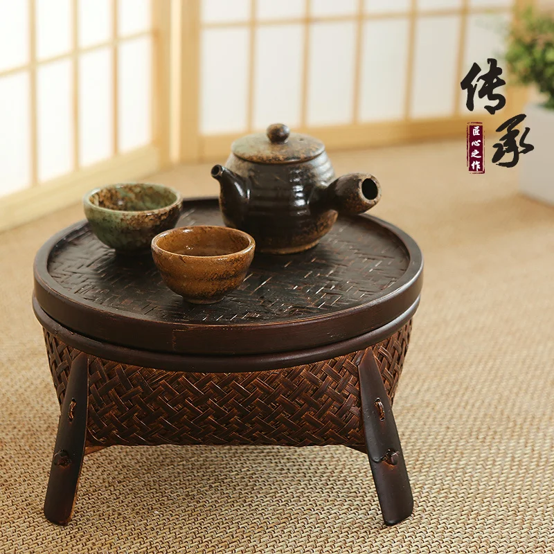 Manual De Bambus Ceai De Stocare Tavă Coș Pentru Chinezi Kongfu Set Home Deco Zen Coș Organizator Stil Chinezesc . ' - ' . 2
