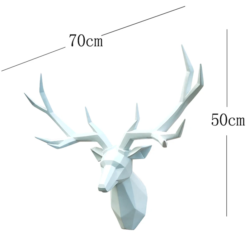 [Meșteșuguri] Super-Mare de Accesorii pentru Decor Cerb 3D Statuia cap de Animal Figurina de Perete de Arta Decorare Sala de Nunta Ornament . ' - ' . 2