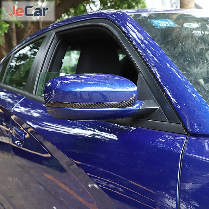 Moale Fibra De Carbon Oglinda Retrovizoare Masina De Decorare Acoperire Pentru Dodge Charger 2015-Up Accesorii Auto . ' - ' . 2