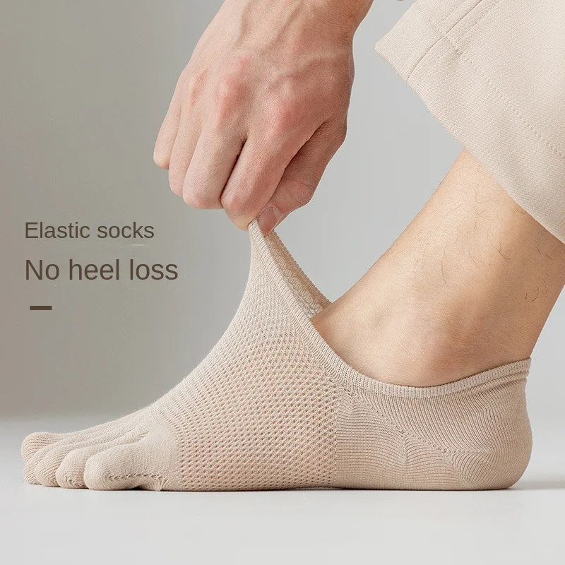 Moda pentru bărbați Cinci Degetul Ciorapi Maneci Scurte Invizibile Divizat in Picioare Sosete Elastic Subțire Respirabil Sudoare de absorbție Șosete . ' - ' . 2