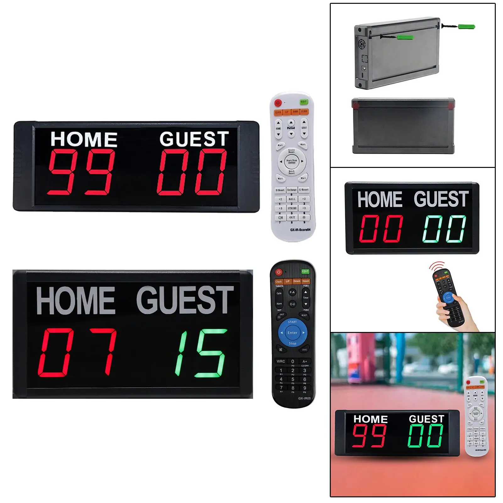 Montat pe perete Electronic Digital Scoreboard Timer Portarul Scor pentru Badminton Volei . ' - ' . 2