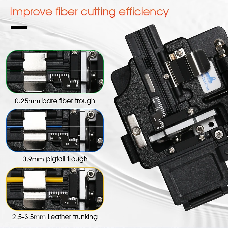 Noi AUA-X0 Înaltă precizie Fiber Cleaver cu Deșeuri de Fibre Cutie Cablu de Fibra Optica Tăietor Fibre Fusion Splicer Cutter . ' - ' . 2