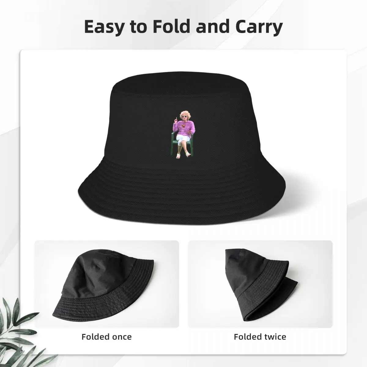 Noi Kath și Kim: Kath Având un Fum Găleată Pălărie de Plajă Personalizate Cap Pălării Pentru Femei Barbati . ' - ' . 2