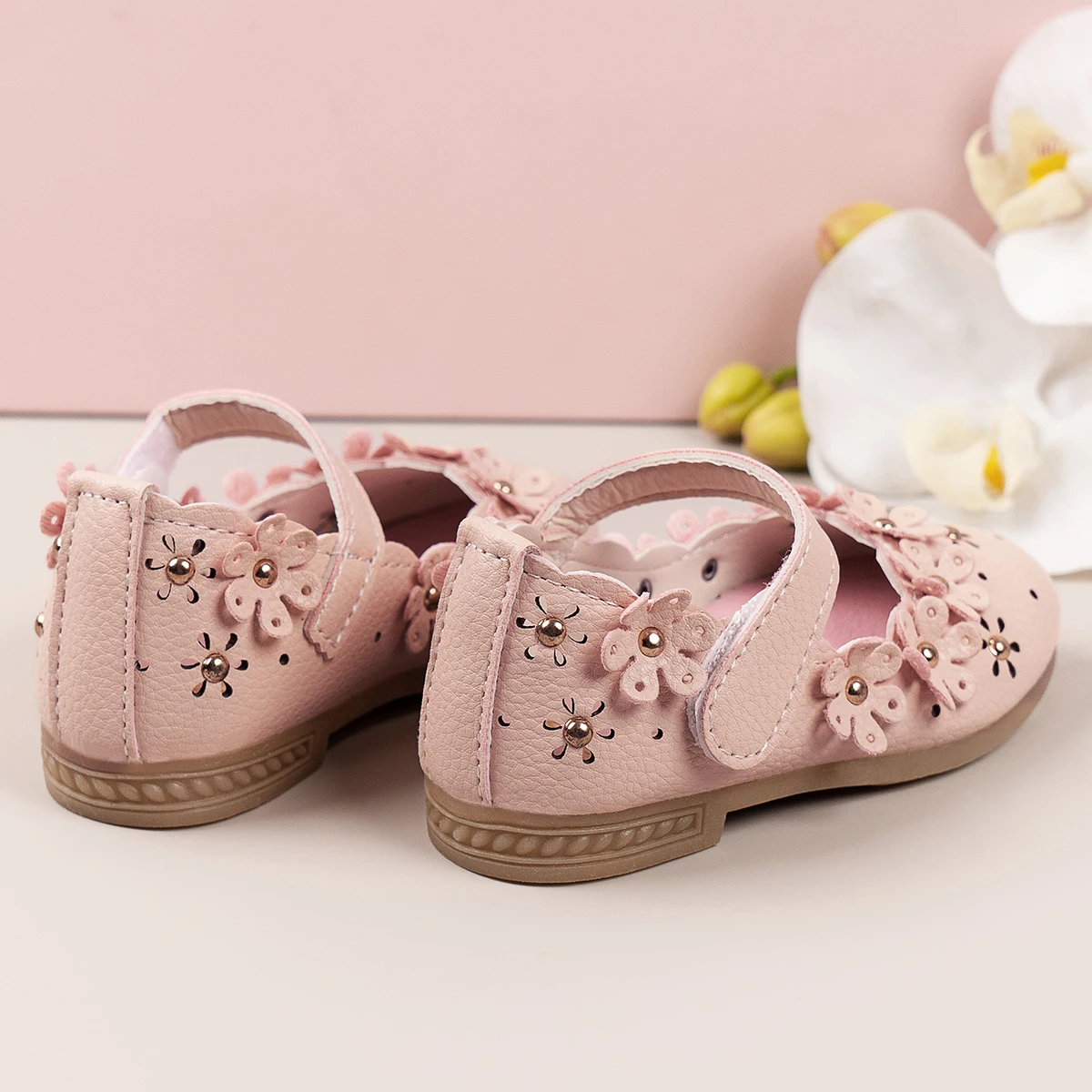 Pantofi de printesa pantofi de piele pentru copii pantofi de primăvară și de toamnă pantofi gol moale jos copilul flori unice de pantofi . ' - ' . 2