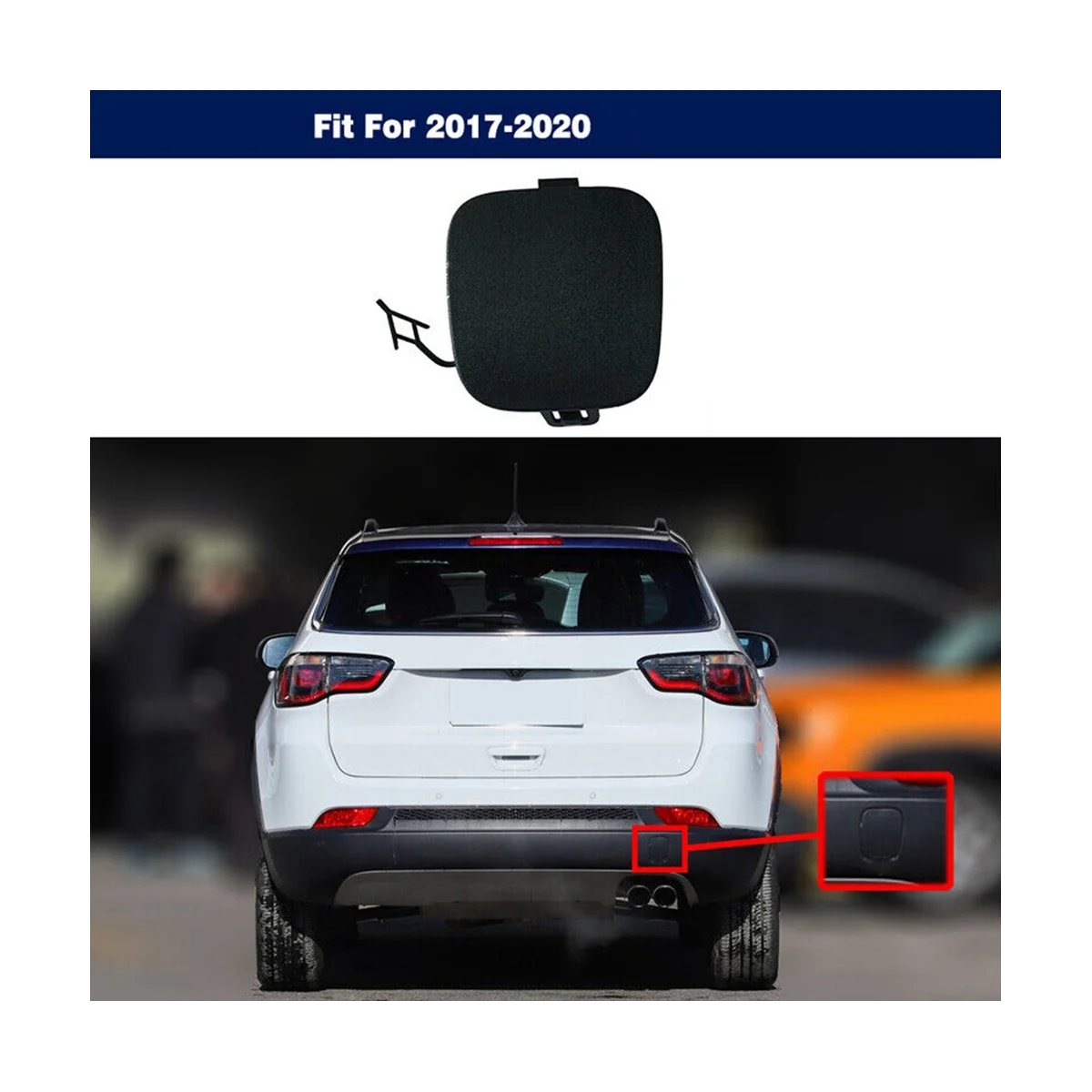 Pentru 2017-2021 Jeep Compass 5UP67RXFAB Bara Spate Cârlig de Remorcare Ochiul Capac de Acoperire . ' - ' . 2