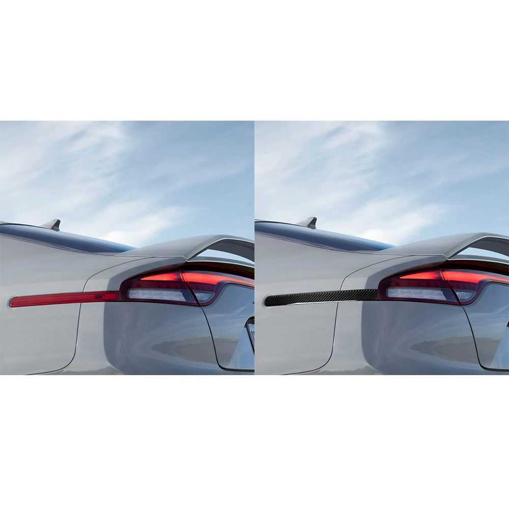 Pentru Kia Stinger 2018-2023 Fibra De Carbon Lumina Din Spate Embleme Laterale Lampă Dungi Asieta Decor Masina Retehnologizare Accesorii Autocolant . ' - ' . 2