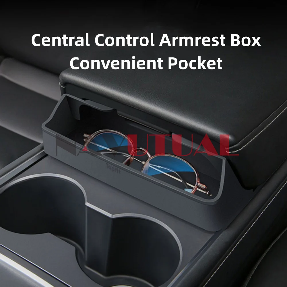 Pentru Tesla Model 3 Y Central De Control Cotiera Capac Cutie De Depozitare Silicon Interne Cutie De Depozitare Ascunse Cutie De Depozitare . ' - ' . 2