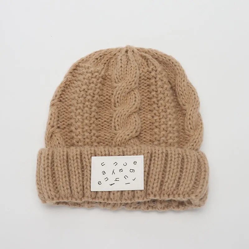 Pălării de iarnă Pentru Femei Beanie Bomboane Litere de Culoare Solidă Tricot Pălărie Fete Elevii Ține de Cald Rece-dovada Gorro Noi . ' - ' . 2