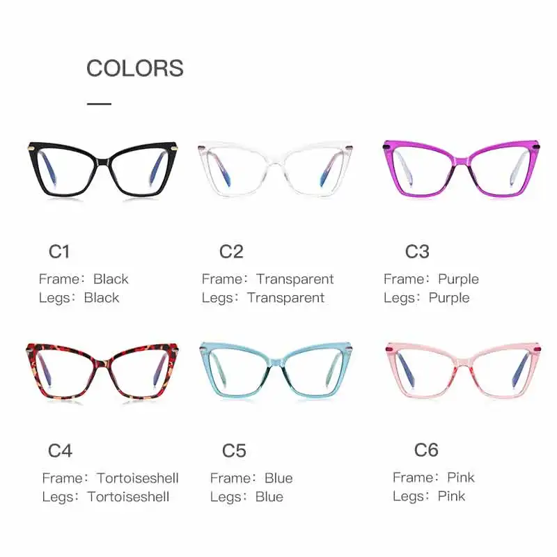 Rama de ochelari WomenTR90 și Materiale Metalice Textura Lucioasă și Delicat Anti-derapare Non Ciupi de Ureche și Fata StylishSquare Ochelari de vedere . ' - ' . 2