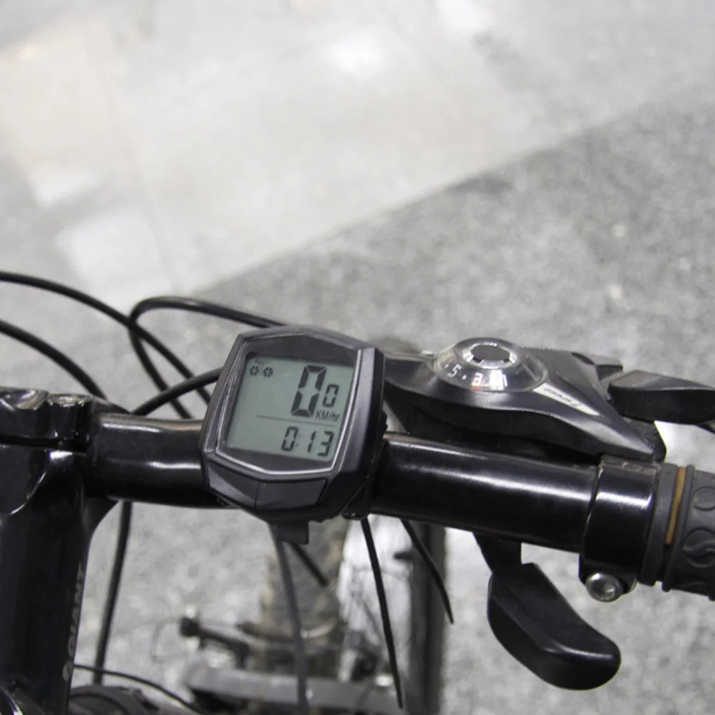 Rezistent la apa Ciclism Calculator Ecran LCD cu Bicicleta prin Cablu Kilometraj Vitezometru Bicicleta Accesoriu . ' - ' . 2