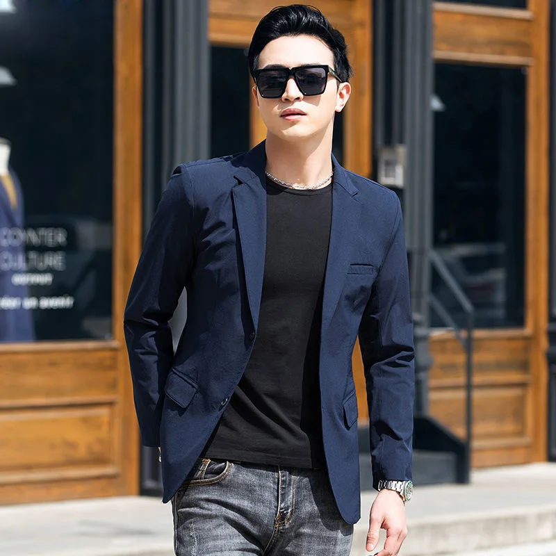 Sacou barbati Om de Vara Primavara Toamna Slim Fit de Afaceri de Moda Casual Sacou Pentru Bărbați Costume de Stil coreean Mens Verde Nou . ' - ' . 2
