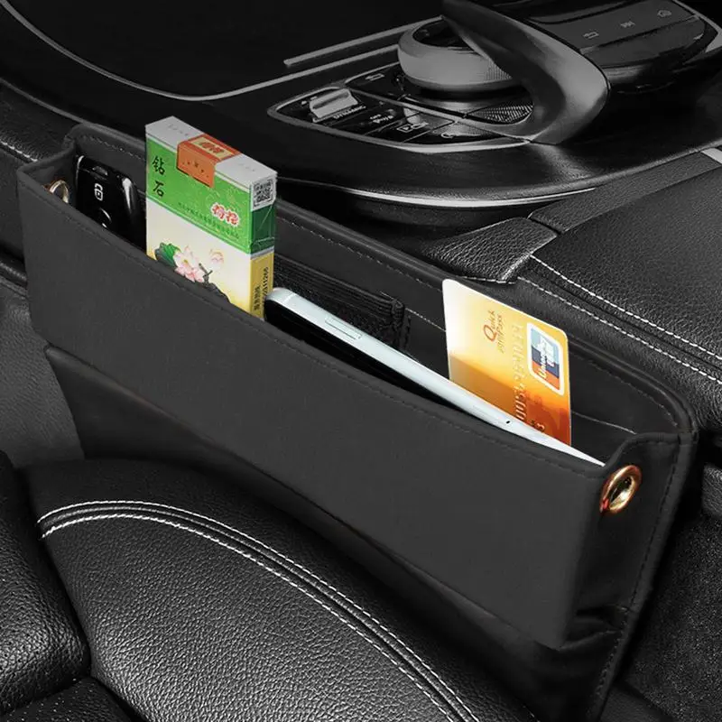 Scaun auto Decalaj Organizator din Piele PU Consola SideStorage de Buzunar Multi-Utilizare Reglabil Crăpătură de Umplere Pentru telefon Mobil Accesorii Auto . ' - ' . 2