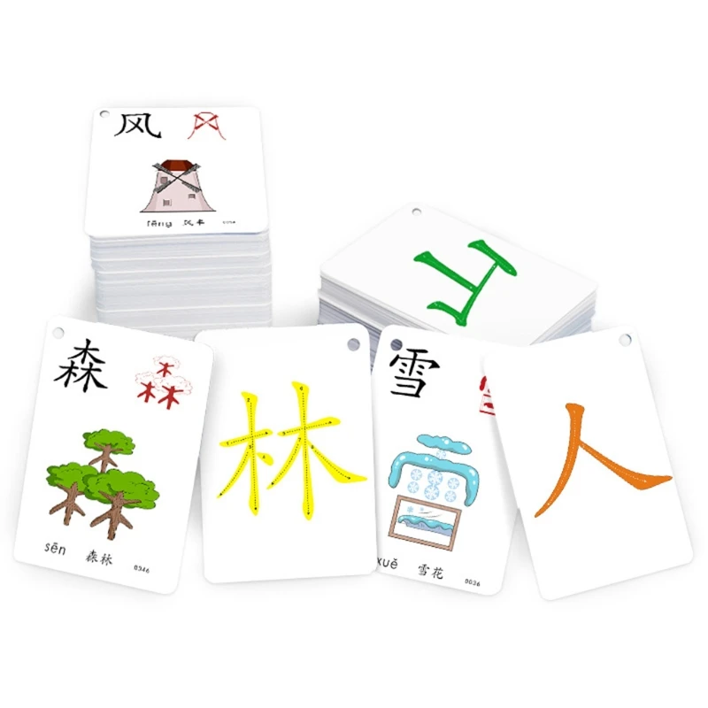 Set de 250 de Copil Carduri Chineză Carduri de Caracter Cuvinte Carduri de Imagine Dropship . ' - ' . 2