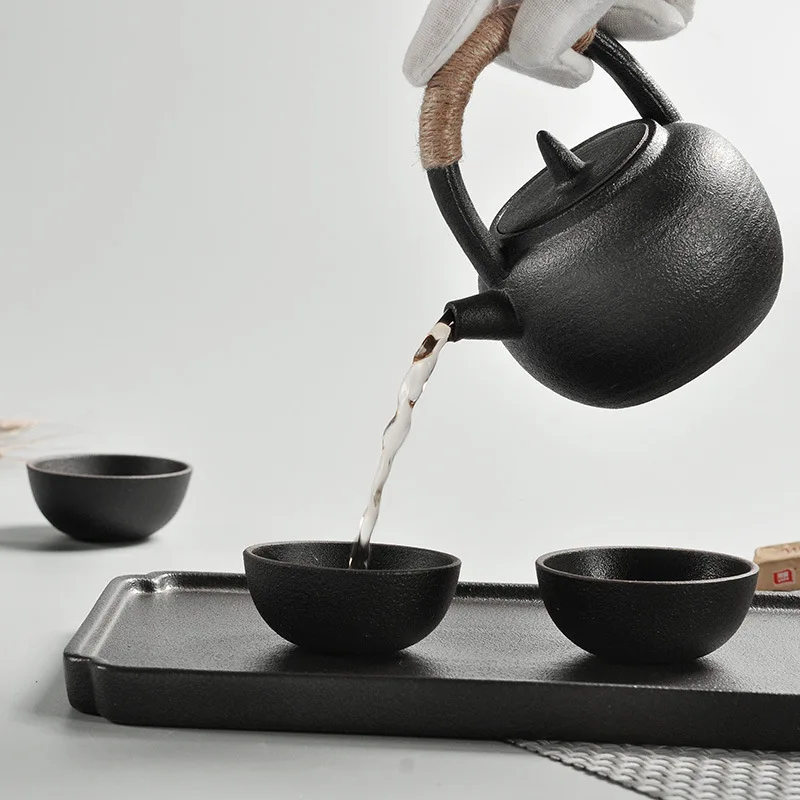 Stil Japonez De Călătorie Set De Ceai Cutie De Cadou Set Portabil În Aer Liber-O Oală Două Căni De Ceai Infuser Ceai Din Ceramica Set De Lux, Cadouri De Afaceri . ' - ' . 2