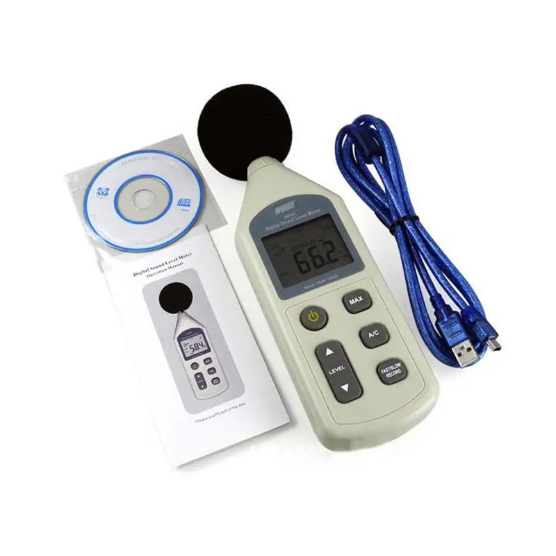 Sunet Digital Nivel de Zgomot Metru tester de Presiune de Măsurare 30~130dB Decibeli a Zgomotului de Măsurare Logger de Diagnostic-Instrument . ' - ' . 2