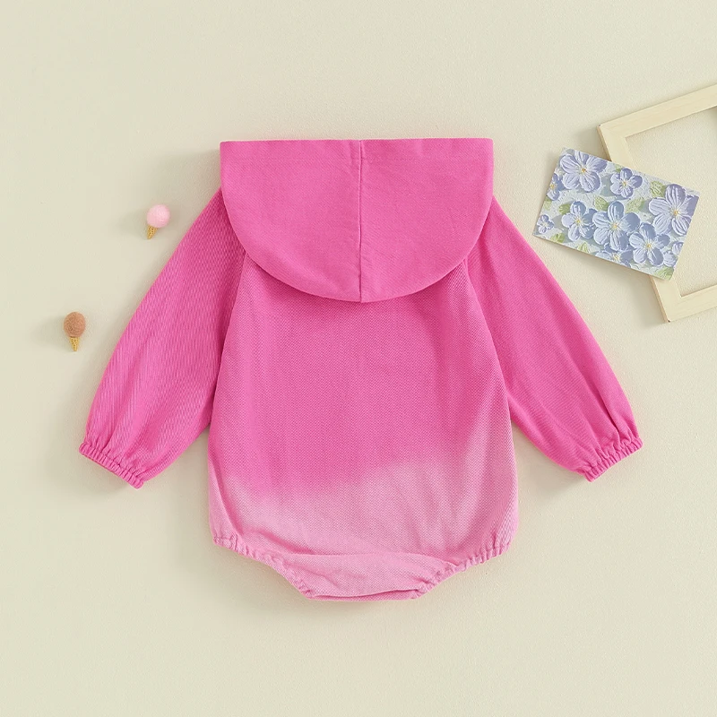Toamna Copilul Nou-Născut Fată Salopetă Haine De Culoare Gradient/Floral Print Long Sleeve Button Pocket Denim Bluza Salopeta . ' - ' . 2