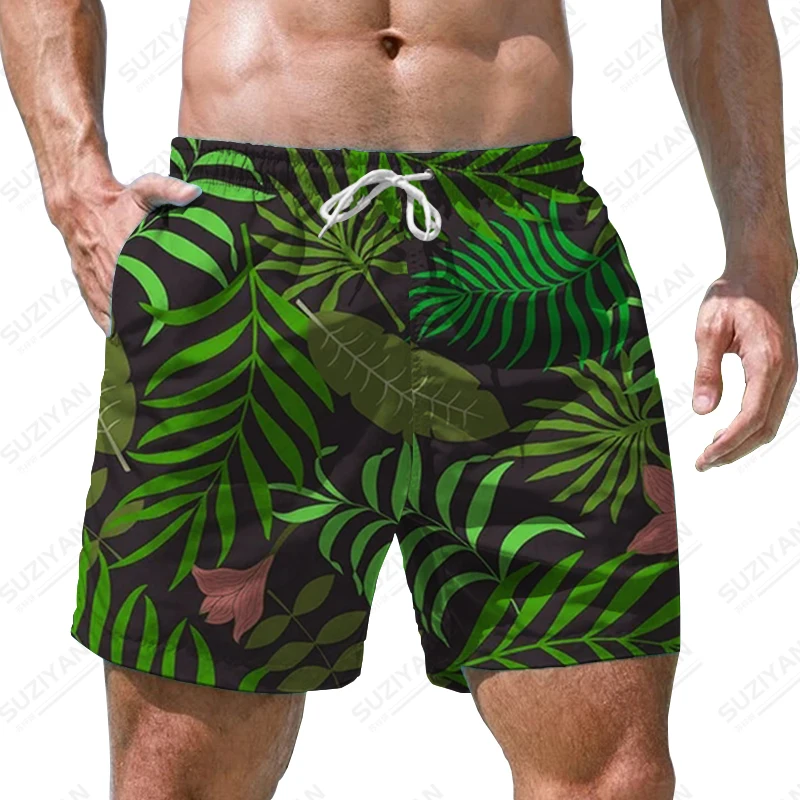 Vara barbati beach copac de nucă de cocos 3d imprimate pantaloni scurți Hawaiian casual plaja pantaloni pentru bărbați de mari dimensiuni uscare rapidă pantaloni scurți . ' - ' . 2