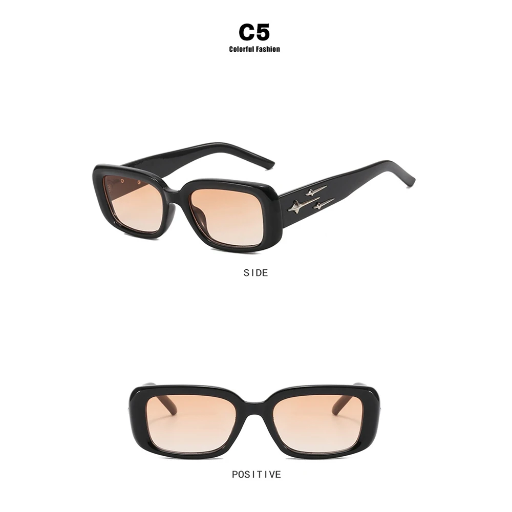1/2 BUC Noua Moda la nivel de Cadru Mic Dreptunghi ochelari de Soare de sex Feminin Nuante Vintage UV400 Ochelari de Bomboane de Culoare Ciclism Ochelari de Soare . ' - ' . 3