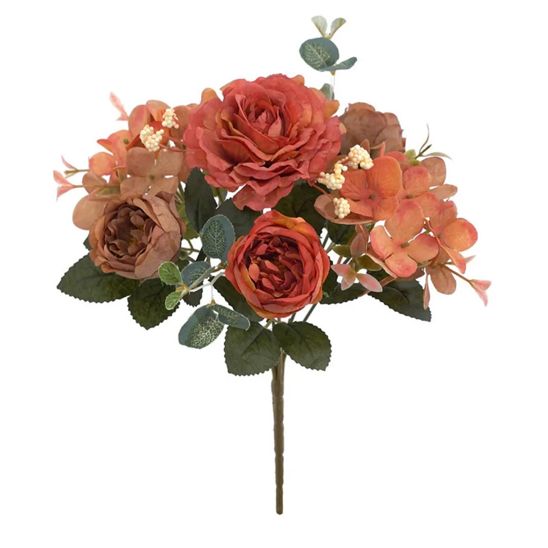 1 buchet de Fals a Crescut de Flori de Mireasa care Deține Buchete Artificiale Bujor Flori de Matase Biroul de Acasă Grădină Petrecere de Nunta Decoratiuni . ' - ' . 3