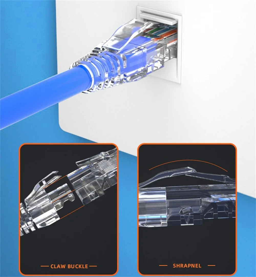 100buc/Set Colorat Clar RJ45 Standard Cablu de Rețea Ethernet, de detensionare Cizme Conector de Cablu Plug Huse pentru CAT5 CAT6 . ' - ' . 3