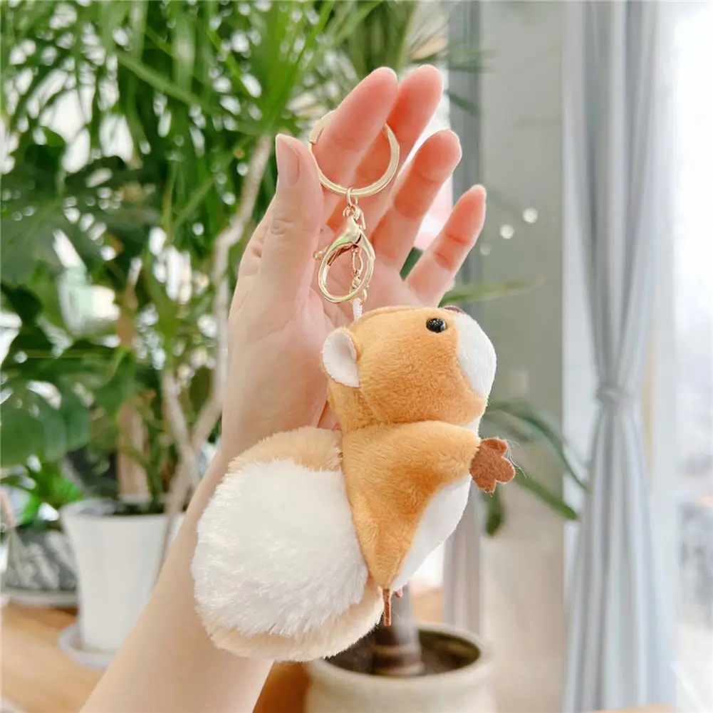 13cm Animal Breloc Confortabil Touch Veveriță Jucărie de Pluș Agățat Minunat Animal de Pluș Papusa de Plus Rucsac Pandantiv Cuplu Cadou . ' - ' . 3