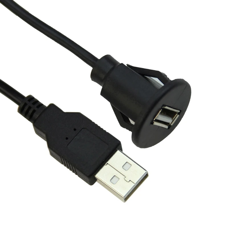 1M Mașină de Bord Monta Un Mascul La O Femelă USB 2.0 Extensie Soclu Panou Cablu Dec14 . ' - ' . 3