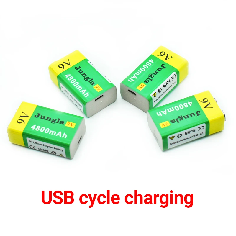 2022 9V 4800mAh Li-ion Baterie Reîncărcabilă USB Micro Baterii de 9 V Litiu pentru Multimetru Microfon cu Control de la Distanță Jucărie KTV Utilizare . ' - ' . 3