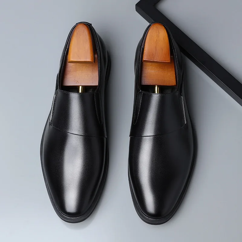 A subliniat Toe Split din Piele Barbati Casual Formale Mocasini de Afaceri de Nunta pantofi Oxfords zapatillas de hombre de Moda Rochie de Pantofi . ' - ' . 3