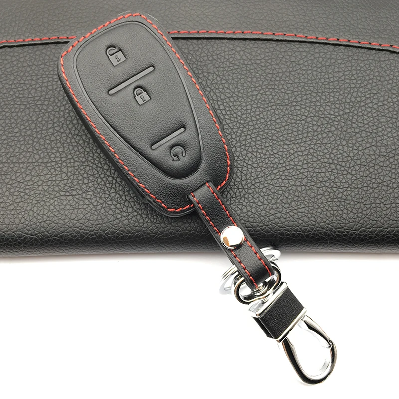 Autentice din piele de cheie de masina acoperi caz, stabilite pentru Chevrolet Laudă moda barbati 3 buton de telecomanda breloc Cheie de Protecție acoperă . ' - ' . 3