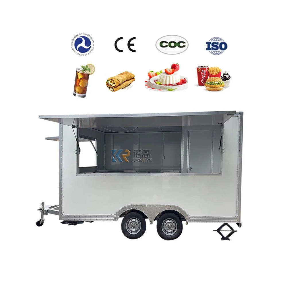 De Înaltă Calitate Gustare Stradă Mobil Camion De Alimente Cafea Alimente Trailer Hot Dog Căruțe Strada Chioșc În Aer Liber . ' - ' . 3
