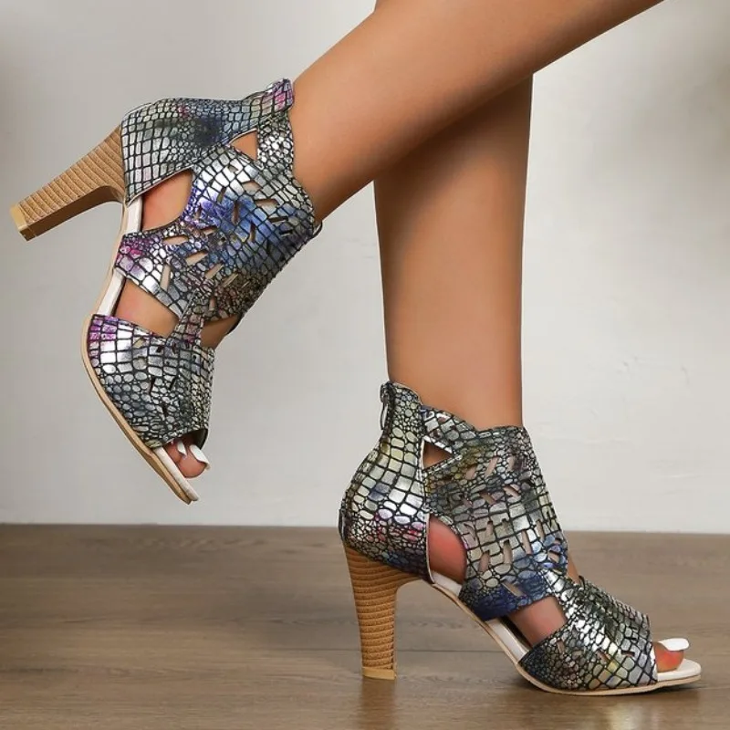 Femei Sandale De Doamnelor Pene Sandale De Cristal Gură De Pește Gol Romi Vara Noi De Moda Casual, Non-Alunecare Tocuri Zapatos Para Mujeres . ' - ' . 3