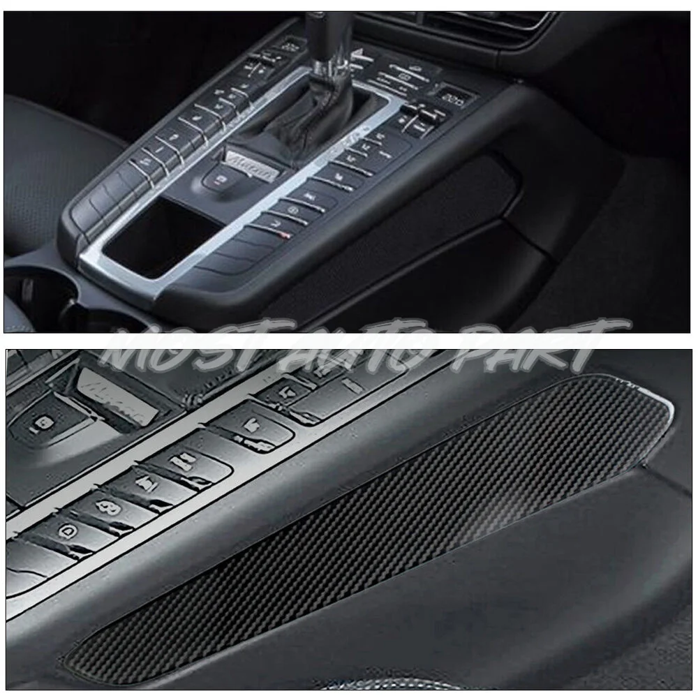 Fibra de Carbon Interior Consola centrala Schimbătorului de Ambele părți Capac Ornamental Pentru Porsche Macan 2014-2021 2 buc . ' - ' . 3