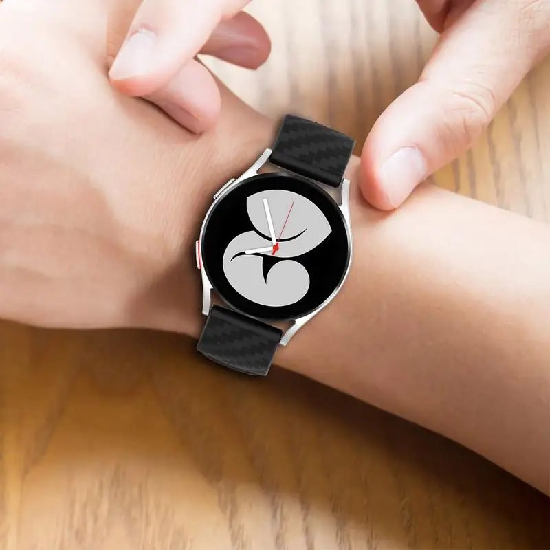 Fibra de Carbon Sport Curea Benzi Pentru Samsung Watch 4 40mm 44mm Ceasul 4 42mm 46mm Silicon Curea Bratara Band . ' - ' . 3