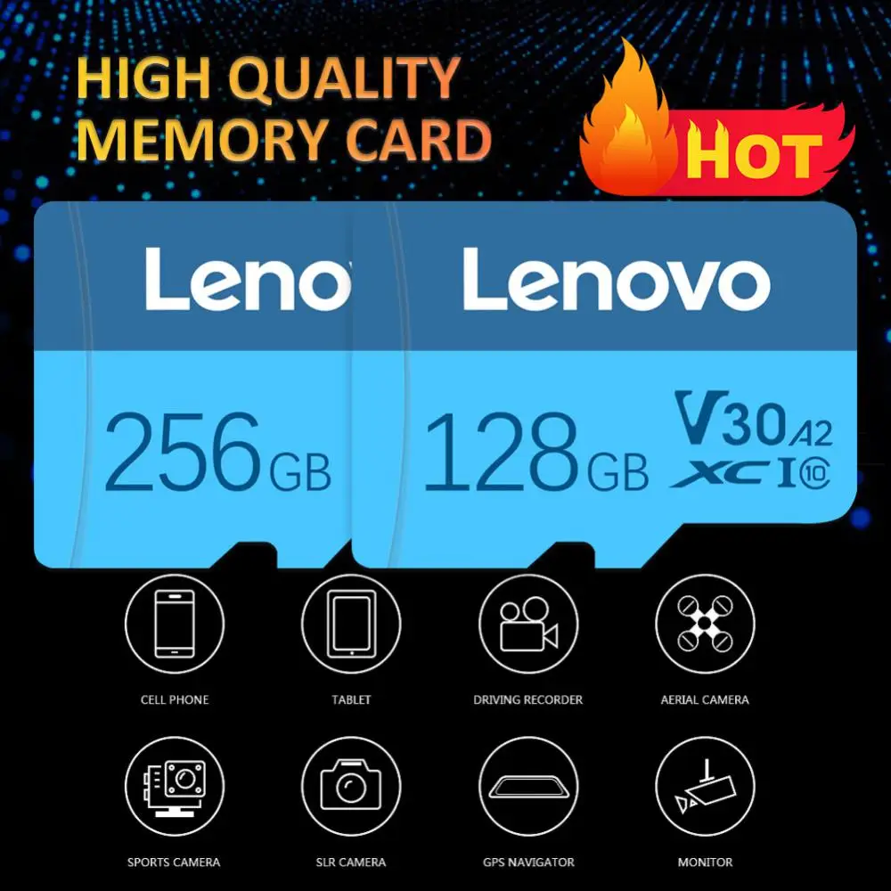 Lenovo Mare Viteză Card de Memorie de 128GB 2TB 1TB 512GB ssd 256GB 64GB 32GB Clasa 10 Impermeabil Memoria Micro SD Card Pentru aparat de Fotografiat Telefon . ' - ' . 3